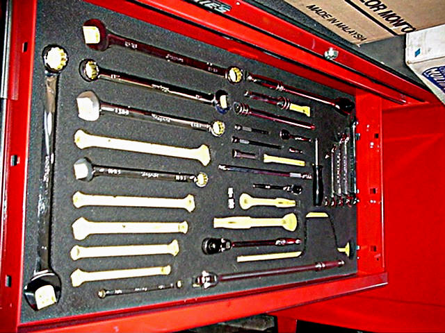 Snap-on toolbox with snap on tools.
